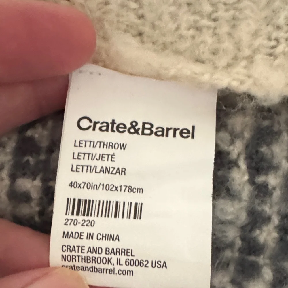 Blue and Cream Woven blanket 2